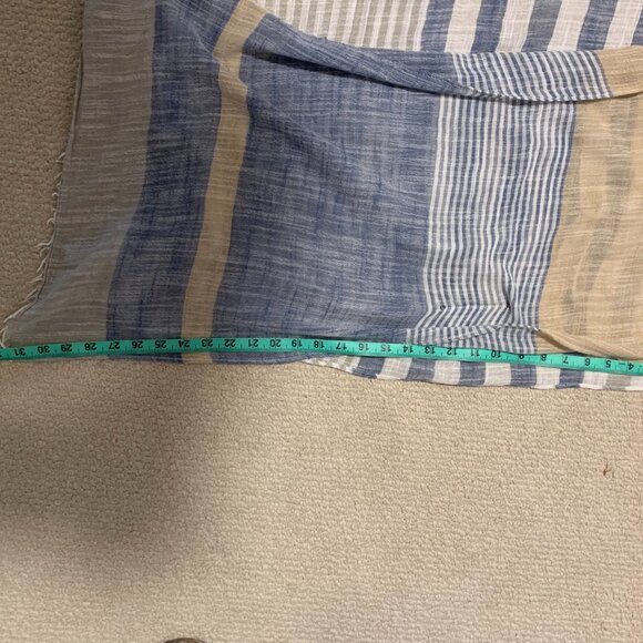 Blue/Tan Stripped Beach Cover-Up - Picture 6 of 7